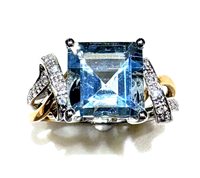 Ringe Donna Oro Dame Acquamarina in Weißgold Acquamarina ACM460 - ACM460